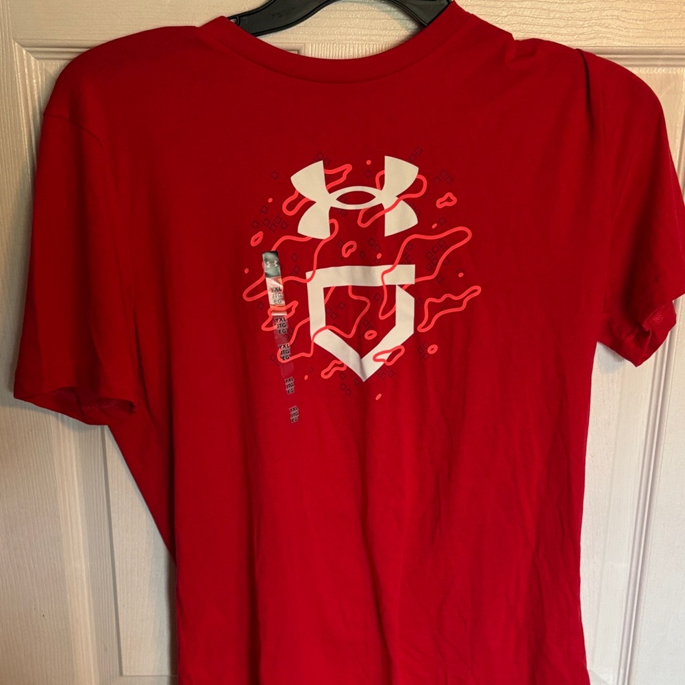 Under Armour Red Tee with Bold Graphic NWT